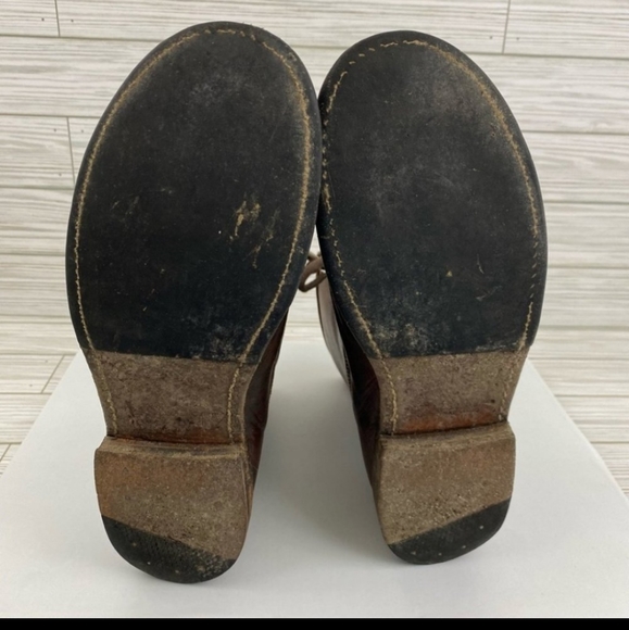 Bed Stu Cobbler Series Studded Distressed Brown Leather Lace Up Boots Size 9 - Picture 4 of 13